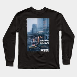 Blue Yellow Vibe in Tokyo Long Sleeve T-Shirt